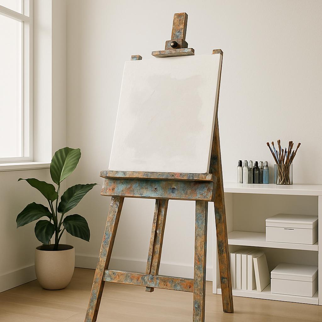 A solid purple background.